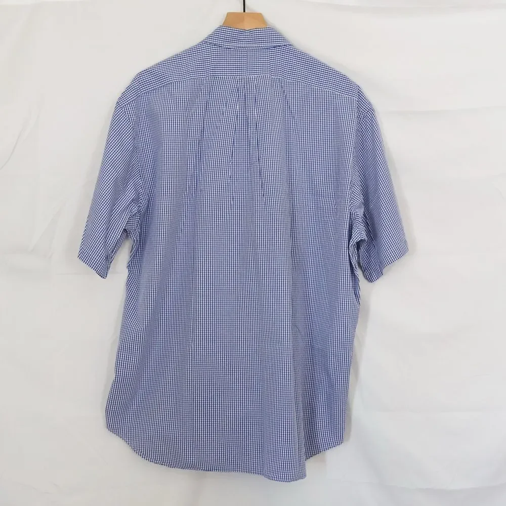 Ralph Lauren Men's Short Sleeve Blake Cotton Button Down Gingham Shirt - XL - Picture 6 of 6